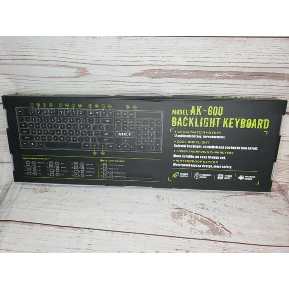 iMice AK600 Colorful Backlight High Buttons Wired Keyboard  Same day Shipping - Picture 6 of 12